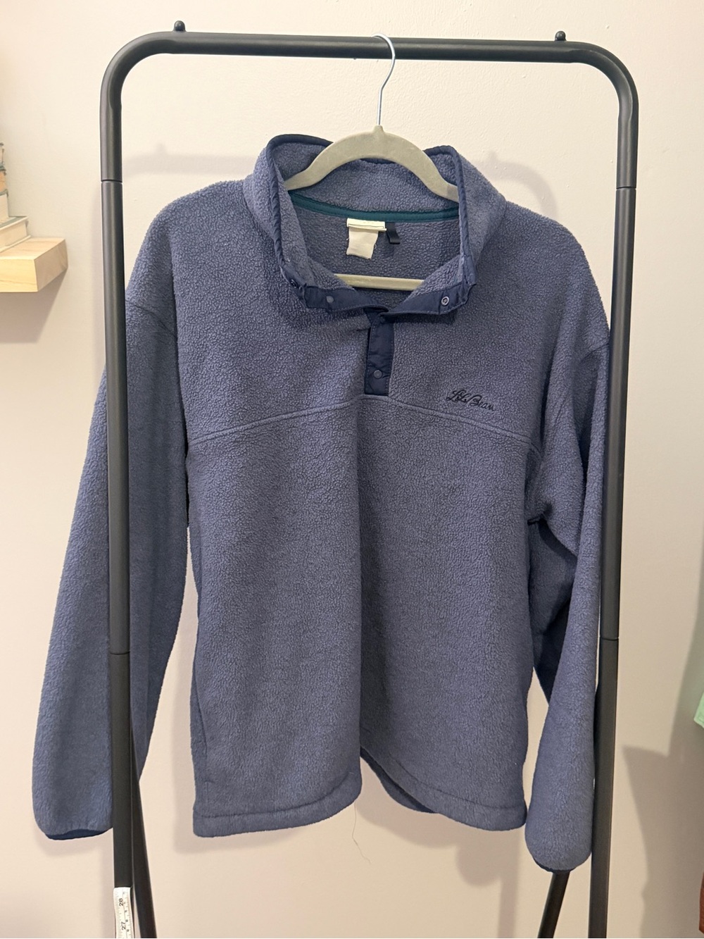 L.L. Bean women's Navy Zip-Up Fleece Pullover